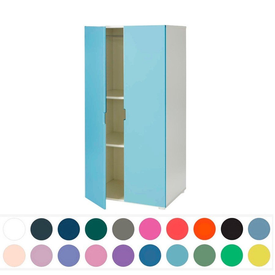 Kleiderschrank Mit Farbigen Türen, H 140 pertaining to Kleiderschrank Bunt